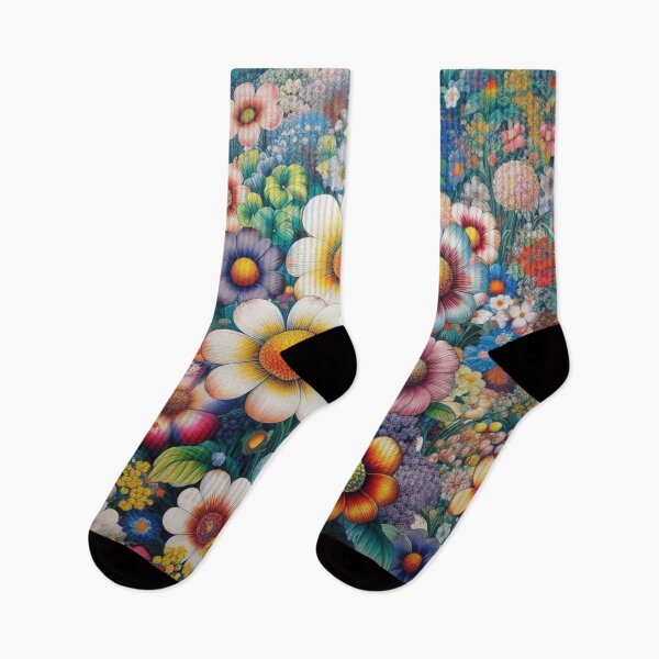 Item preview,  Flowers, botanical, spring, floral pattern, cottagecore, japanese pop art designed and sold by Sugar Wisdom .