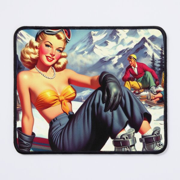 Item preview, Snowboard Pin-up designed and sold by PulpVintage.