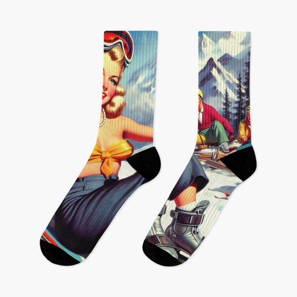 Item preview, Snowboard Pin-up designed and sold by PulpVintage.