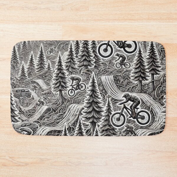 Item preview, Black and White MTB Design Pattern – Bold & Dynamic designed and sold by GrizzlyCollective.
