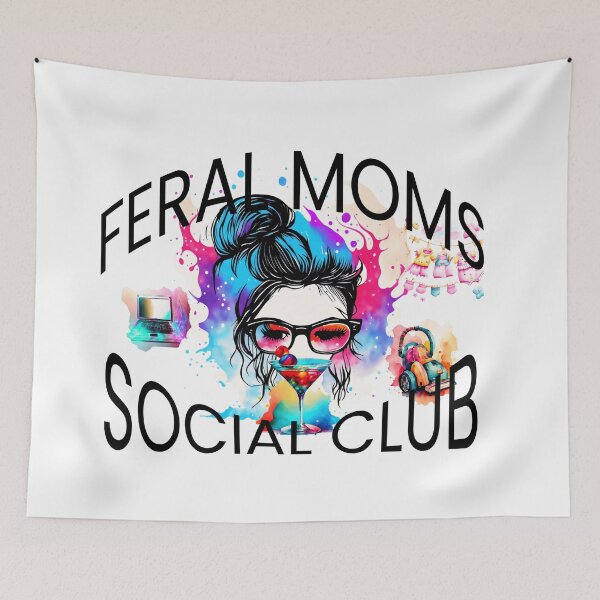 Item preview, Feral Moms Social Club, Feral Wife, funny gifts for Independent Women designed and sold by Printek.