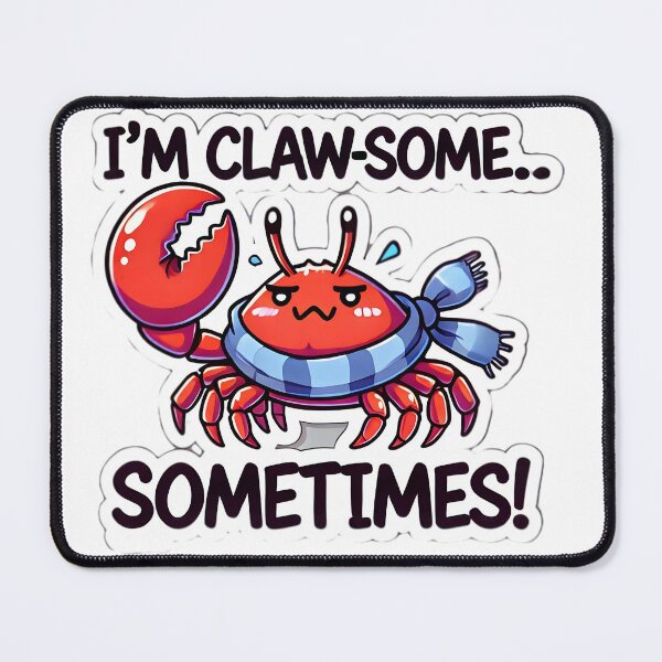 Item preview, Funny Crab with Claw-some Attitude designed and sold by Zatch-Bell.