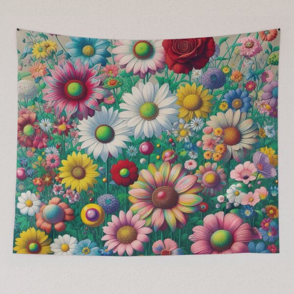 Item preview, Flowers, botanical, spring, floral pattern, cottagecore, japanese pop art designed and sold by Sugar Wisdom .