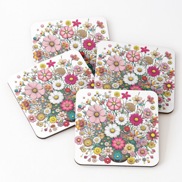 Item preview, Flowers, botanical, spring, floral pattern, cottagecore, japanese pop art designed and sold by Sugar Wisdom .