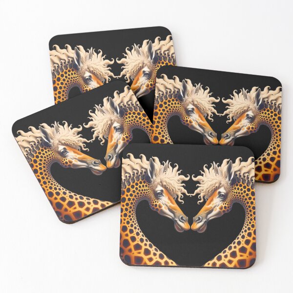 Item preview, Surreal Giraffe Heart Art - Fantasy Animal Illustration designed and sold by Witsprings.