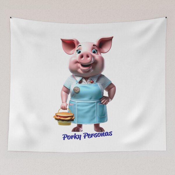 Item preview, Porky Personas Funny Pig Characters designed and sold by Drone-tees.