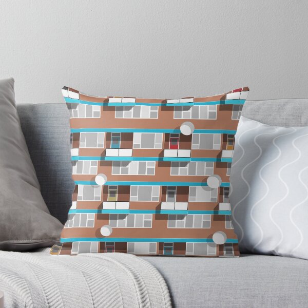 London Tower Block 03 Throw Pillow
