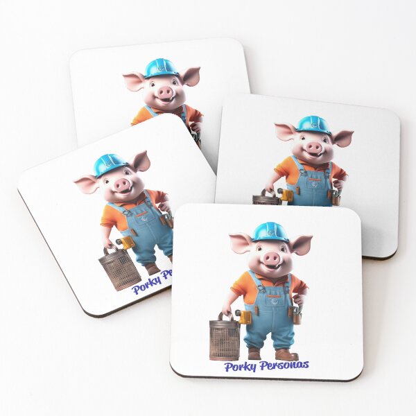 Item preview, Porky Personas Funny Pig Characters designed and sold by Drone-tees.