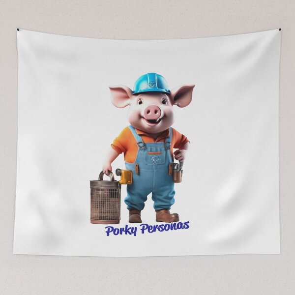Item preview, Porky Personas Funny Pig Characters designed and sold by Drone-tees.