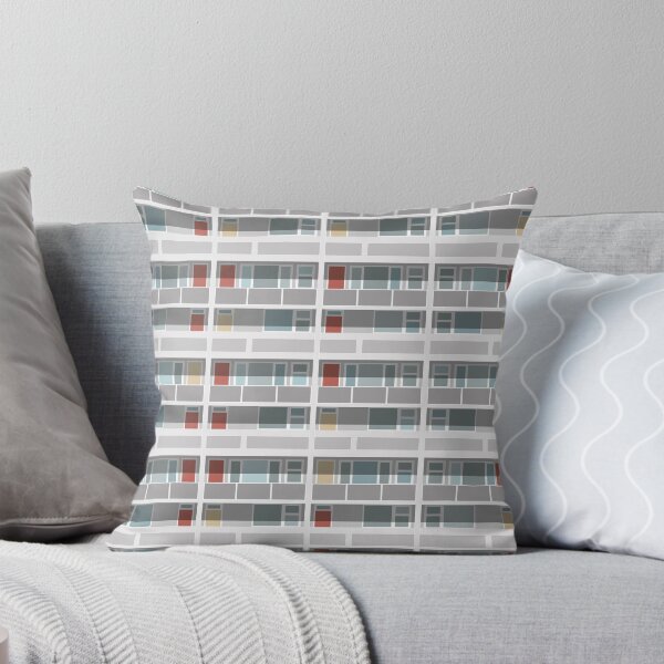 London Tower Block 02 Throw Pillow