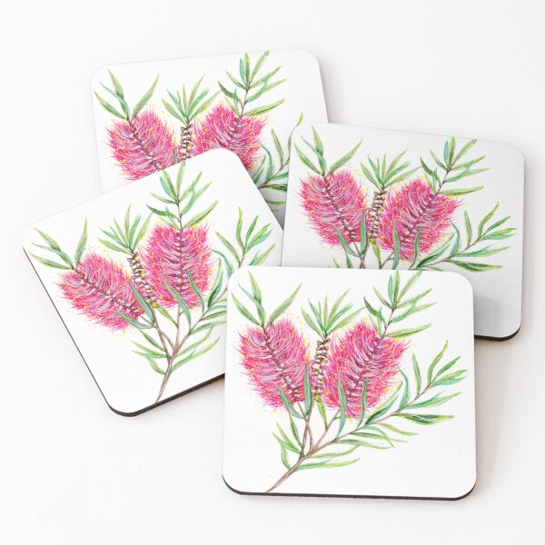 Aperçu de l'œuvre Fleur australienne rose BottleBrush par B3cclesArt créée et vendue par B3cclesArt..