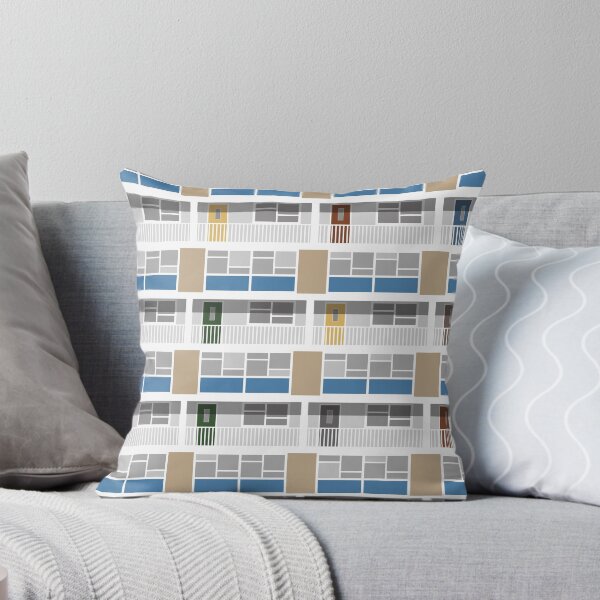London Tower Block 01 Throw Pillow