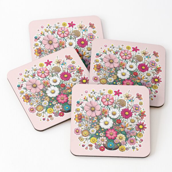 Item preview, Flowers, botanical, spring, floral pattern, cottagecore, japanese pop art designed and sold by Sugar Wisdom .