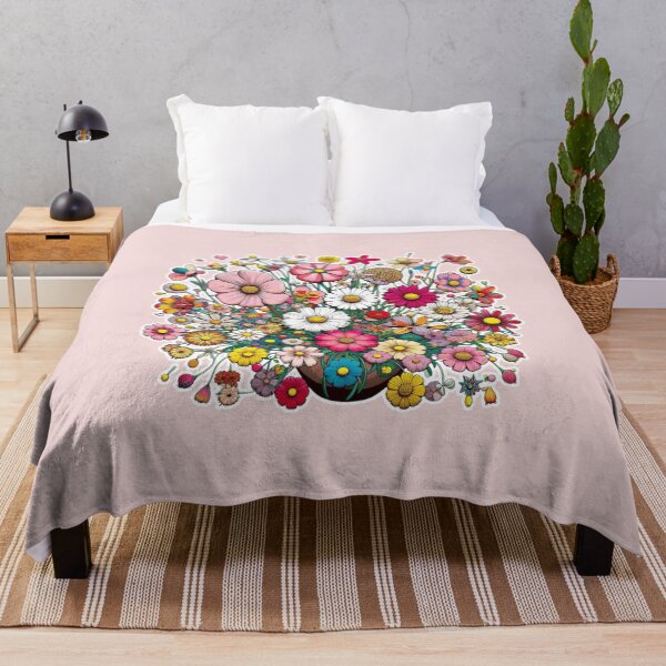 Item preview, Flowers, botanical, spring, floral pattern, cottagecore, japanese pop art designed and sold by Sugar Wisdom .