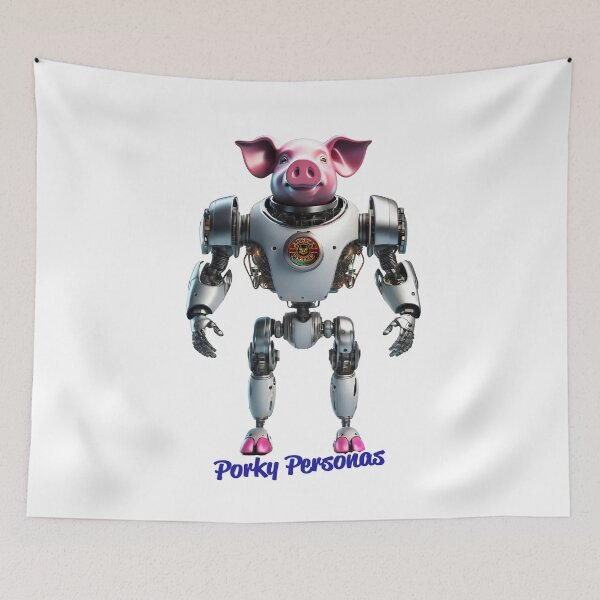 Item preview, Porky Personas Funny Pig Characters designed and sold by Drone-tees.