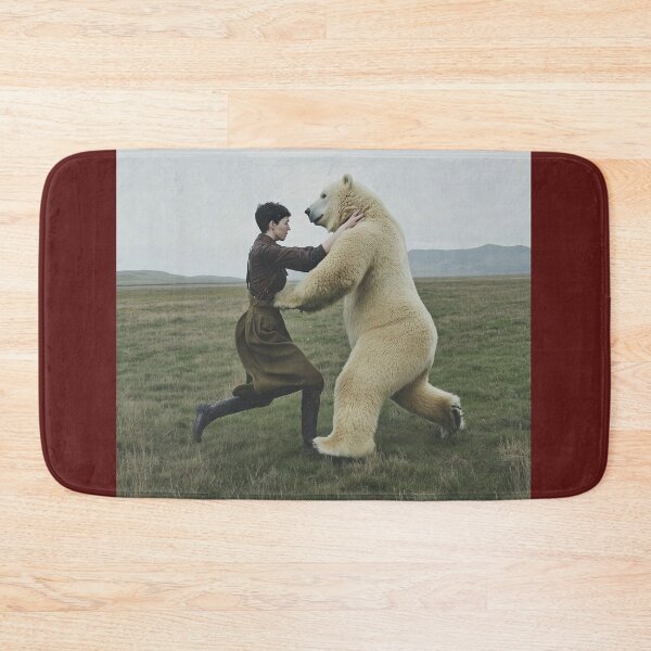 Item preview, Dance of Trust: Woman and Polar Bear in Harmony designed and sold by ArtVibeCo.