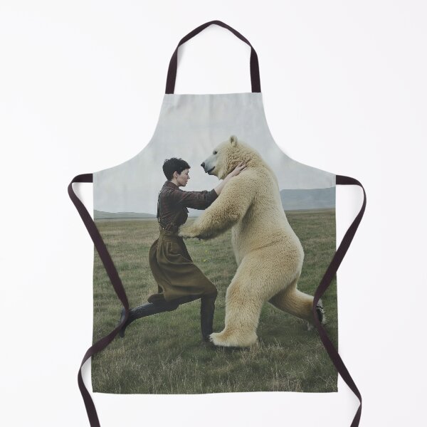 Item preview, Dance of Trust: Woman and Polar Bear in Harmony designed and sold by ArtVibeCo.