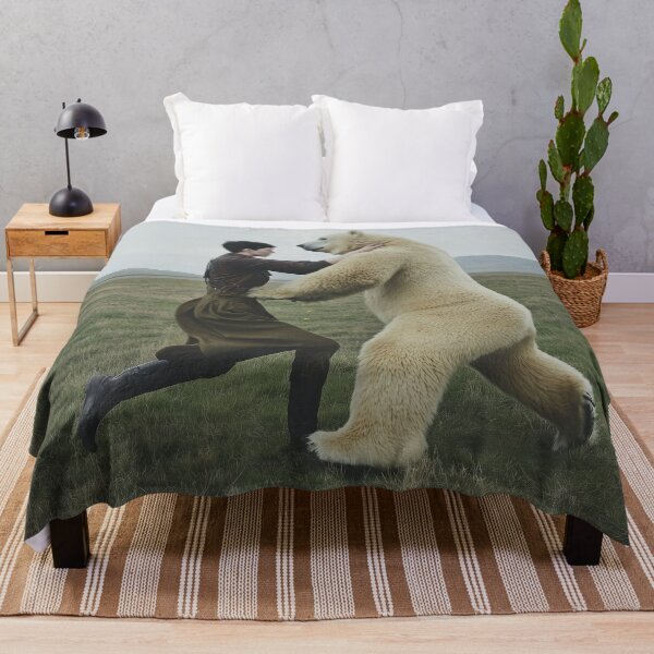Item preview, Dance of Trust: Woman and Polar Bear in Harmony designed and sold by ArtVibeCo.