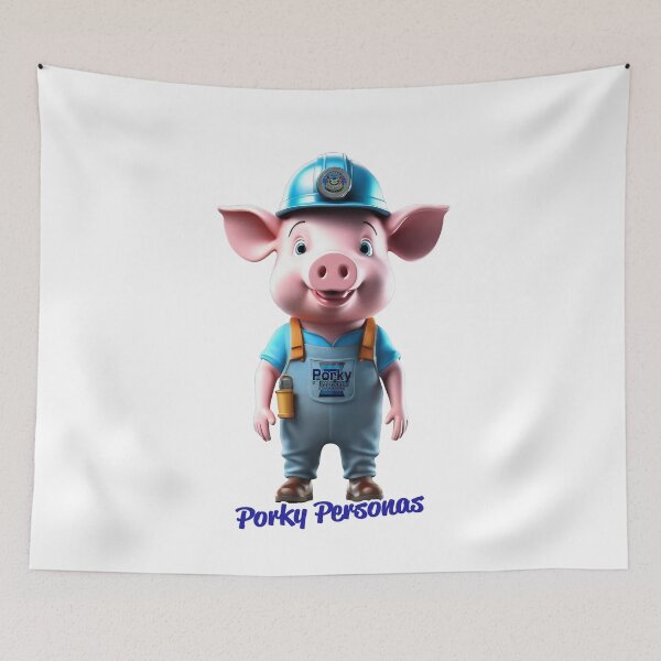 Item preview, Porky Personas Funny Pig Characters designed and sold by Drone-tees.