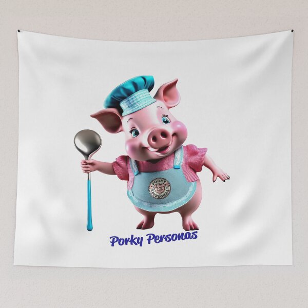 Item preview, Porky Personas Funny Pig Characters designed and sold by Drone-tees.
