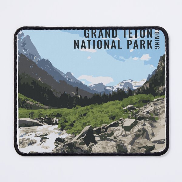 Item preview, Grand Teton Majesty: Roaring River & Snowcapped Peaks designed and sold by Mundivagant Designs.