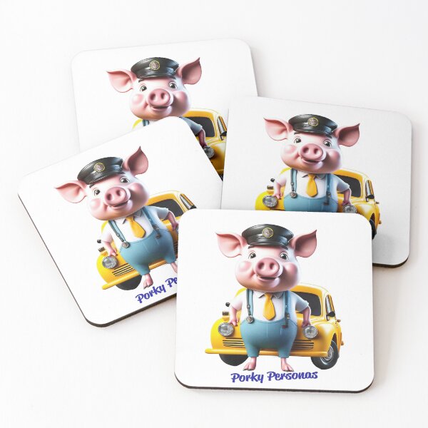 Item preview, Porky Personas Funny Pig Characters designed and sold by Drone-tees.