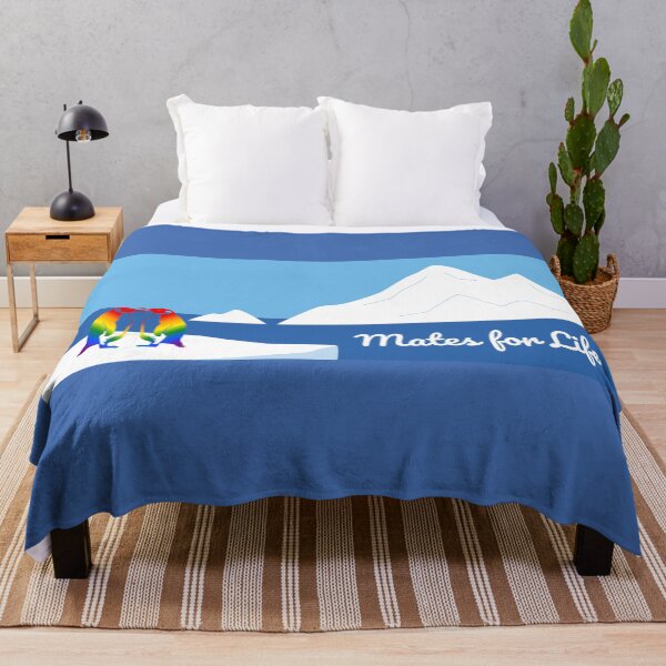 Item preview, Mates for Life Penguins, Valentines Day, Classic pride flag graphic, penguins and sea Graphic, love, mates for life, 14th February, designed and sold by PrideBeProud.
