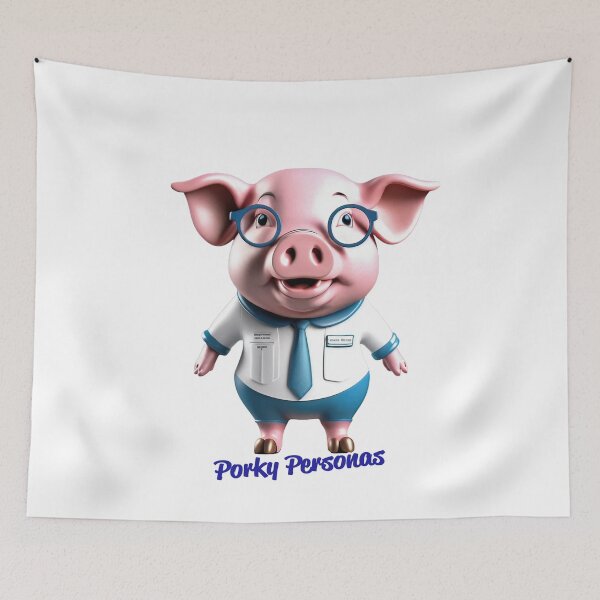 Item preview, Porky Personas Funny Pig Characters designed and sold by Drone-tees.