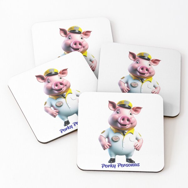 Aperçu de l'œuvre Porky Personas Personnages de cochons amusants créée et vendue par Drone-tees.