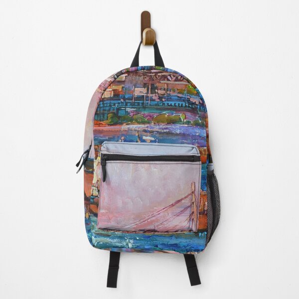 Item preview, View of Urban river cityscape designed and sold by andrii kutsachenko.