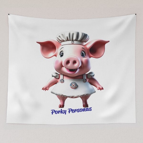 Item preview, Porky Personas Funny Pig Characters designed and sold by Drone-tees.