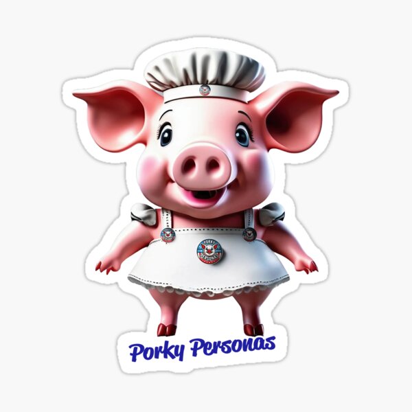 Porky Personas Funny Pig Characters Sticker