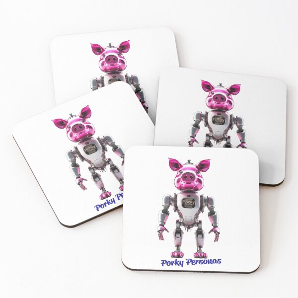 Aperçu de l'œuvre Porky Personas Personnages de cochons amusants créée et vendue par Drone-tees.