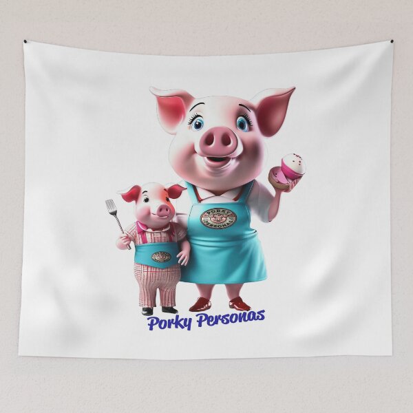 Item preview, Porky Personas Funny Pig Characters designed and sold by Drone-tees.