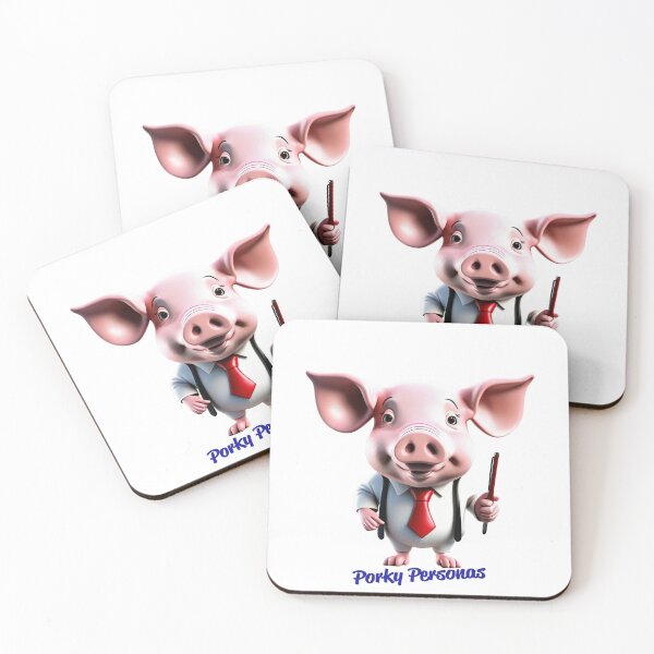 Item preview, Porky Personas Funny Pig Characters designed and sold by Drone-tees.