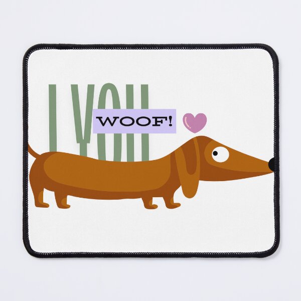 Item preview, I woof you | dachshund tees designed and sold by PastelPastel Studio.