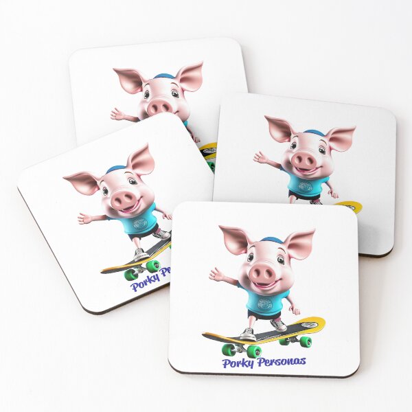 Item preview, Porky Personas Funny Pig Characters designed and sold by Drone-tees.