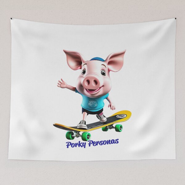 Item preview, Porky Personas Funny Pig Characters designed and sold by Drone-tees.