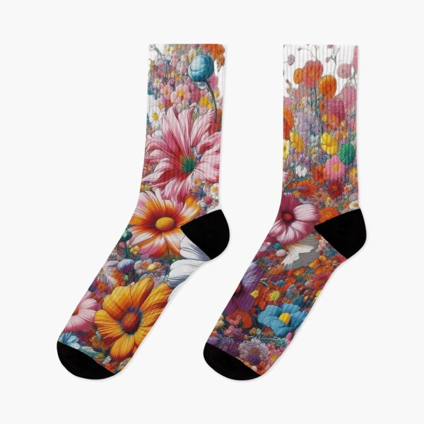 Item preview, Flowers, botanical, spring, floral pattern, cottagecore, japanese pop art designed and sold by Sugar Wisdom .