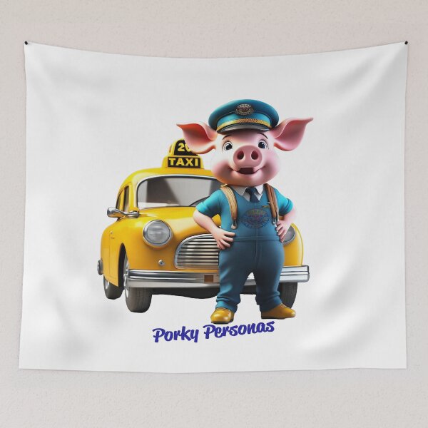 Item preview, Porky Personas Funny Pig Characters designed and sold by Drone-tees.