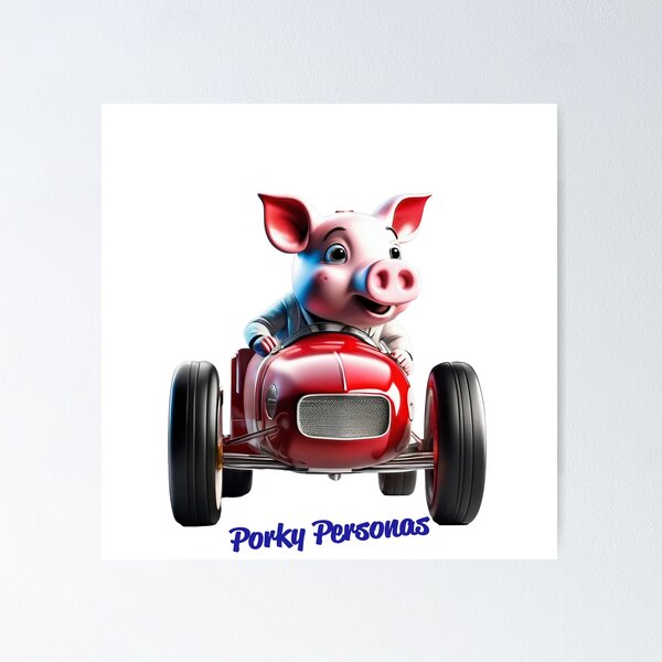 Item preview, Porky Personas Funny Pig Characters designed and sold by Drone-tees.