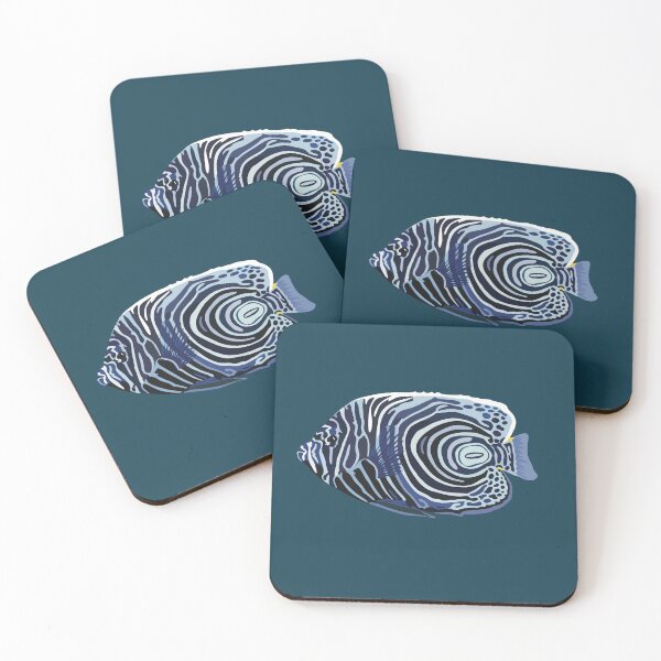 Item preview, E is for Emperor Angelfish ,Emperor Angelfish – Vibrant Tropical Marine Fish Illustration designed and sold by PrettylittlepastelUk.