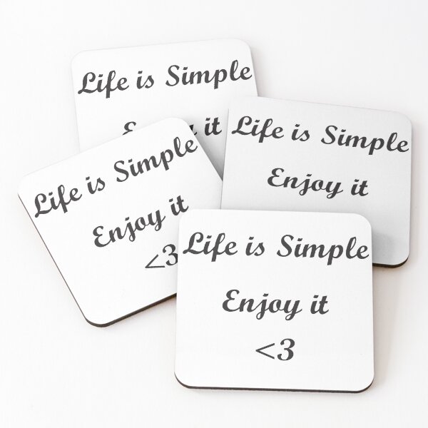 Item preview, Life is Simple - Motivational Quote Design designed and sold by World-Shop25.