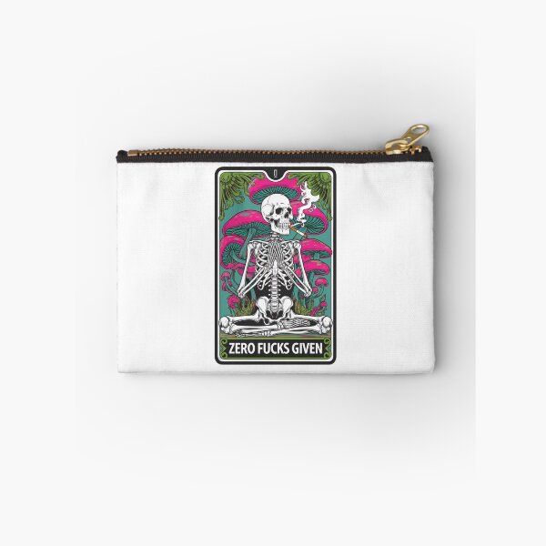 Item preview, Zero fucks given, skeleton, mushrooms, funnyfits70, Humor, Funny, retro, vintage, funny quotes, animal humor, designed and sold by FunnyFits70.