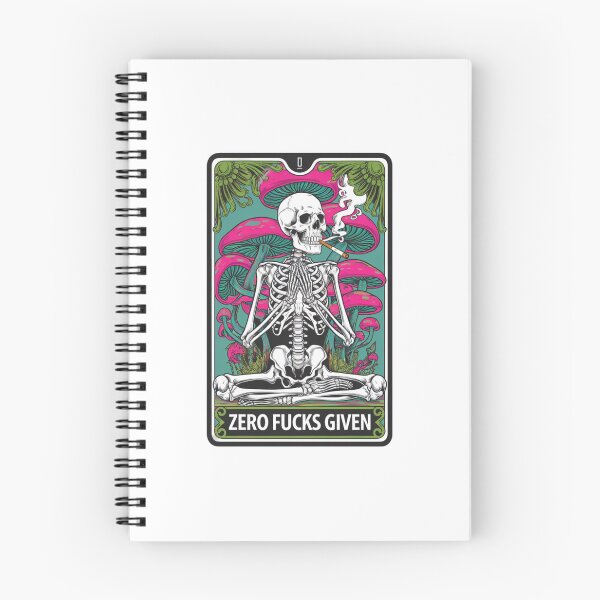 Item preview, Zero fucks given, skeleton, mushrooms, funnyfits70, Humor, Funny, retro, vintage, funny quotes, animal humor, designed and sold by FunnyFits70.