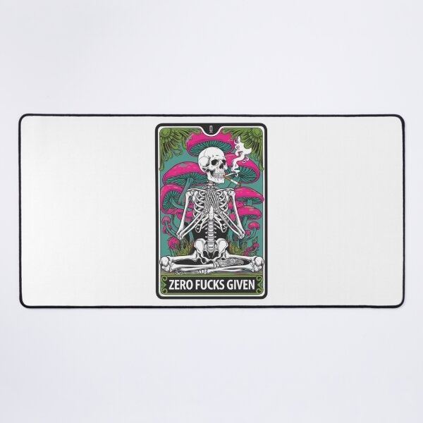 Item preview, Zero fucks given, skeleton, mushrooms, funnyfits70, Humor, Funny, retro, vintage, funny quotes, animal humor, designed and sold by FunnyFits70.