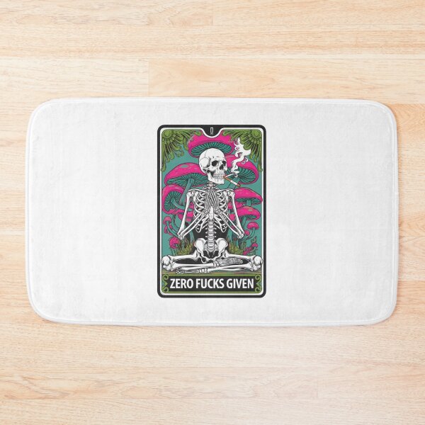 Item preview, Zero fucks given, skeleton, mushrooms, funnyfits70, Humor, Funny, retro, vintage, funny quotes, animal humor, designed and sold by FunnyFits70.