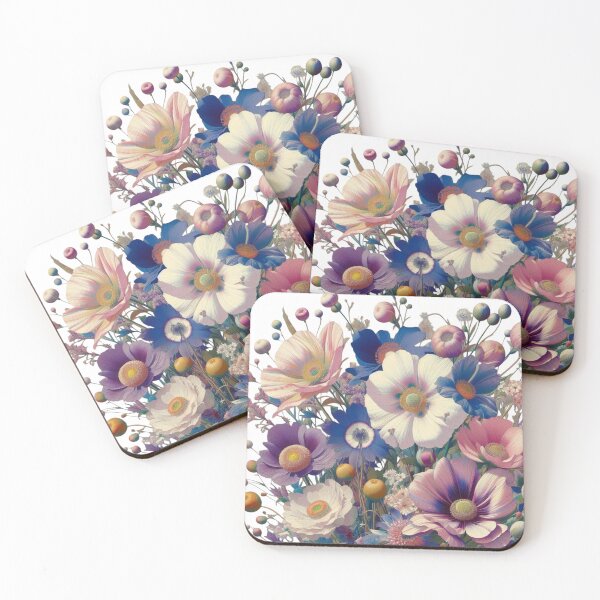 Item preview, Flowers, botanical, spring, floral pattern, cottagecore, japanese pop art designed and sold by Sugar Wisdom .