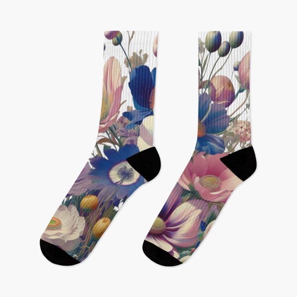 Item preview, Flowers, botanical, spring, floral pattern, cottagecore, japanese pop art designed and sold by Sugar Wisdom .