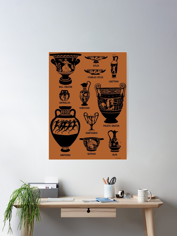 Ancient Greek Pottery Silhouette